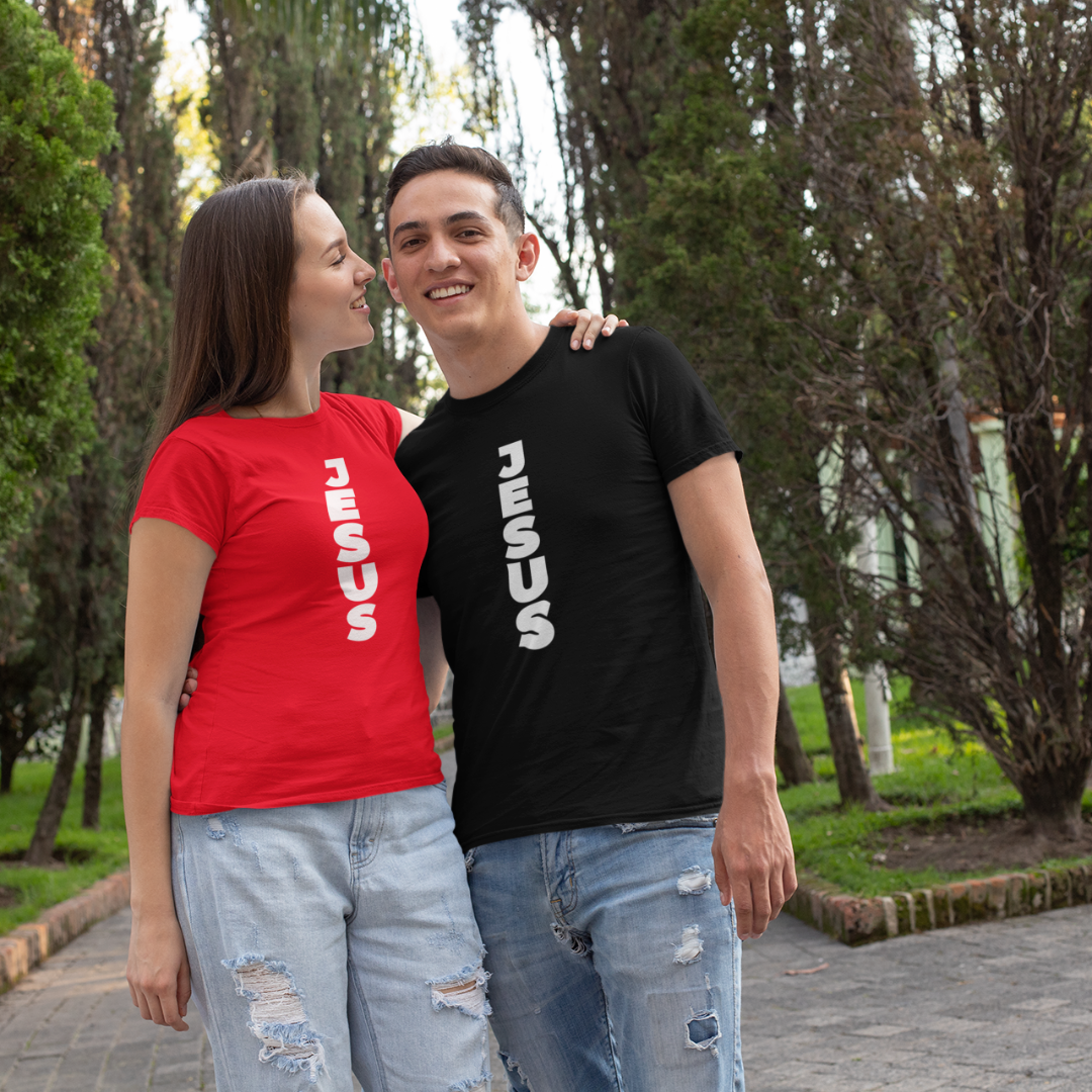 CAMISA QUALITY JESUS NA VERTICAL ( varias cores )