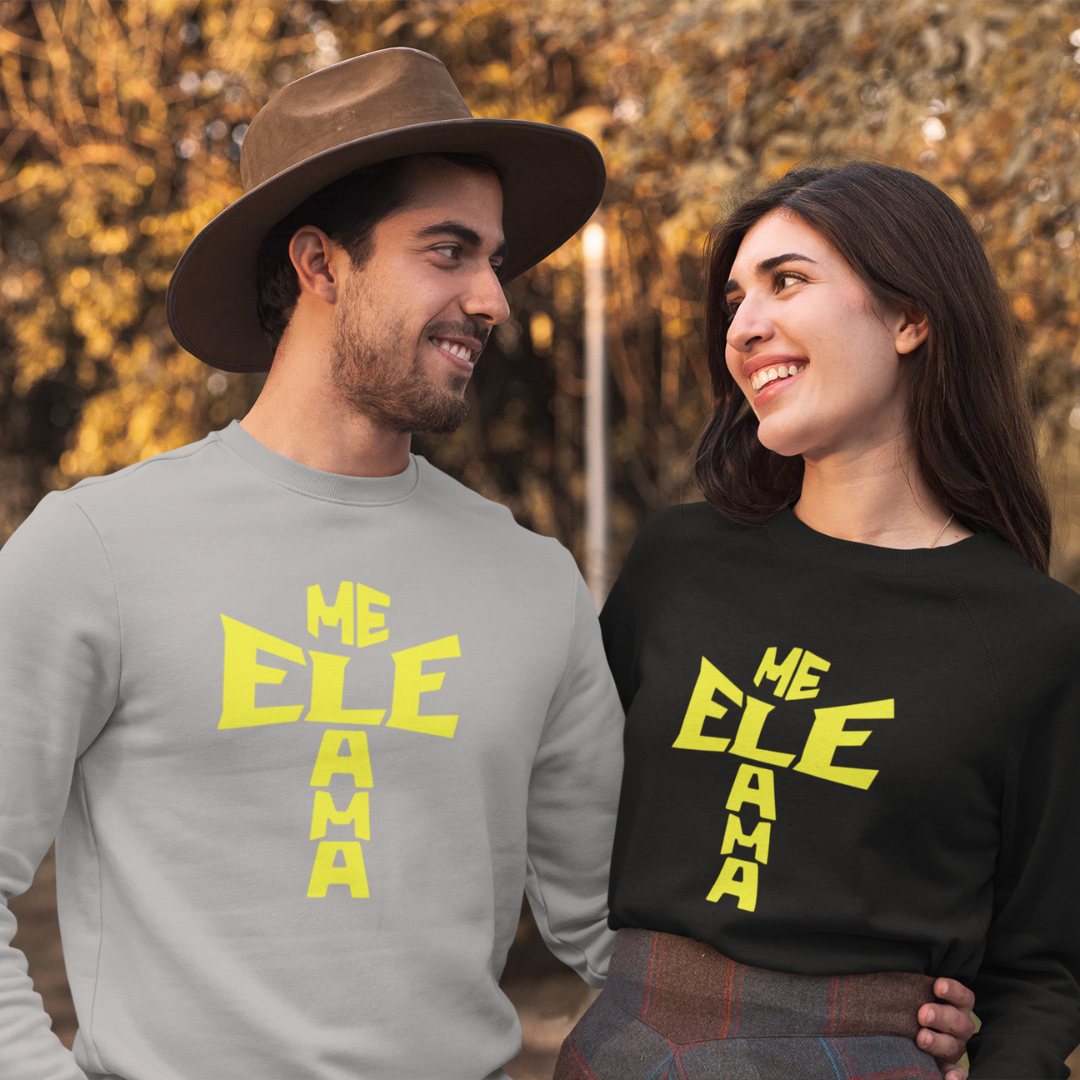 MOLETOM FECHADO ELE ME AMA AMARELO ( varias cores )