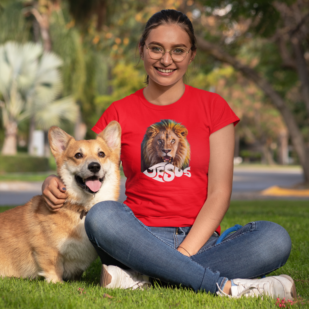 BABY LONG LEÃO COM JESUS ESCRITO ( varias cores )