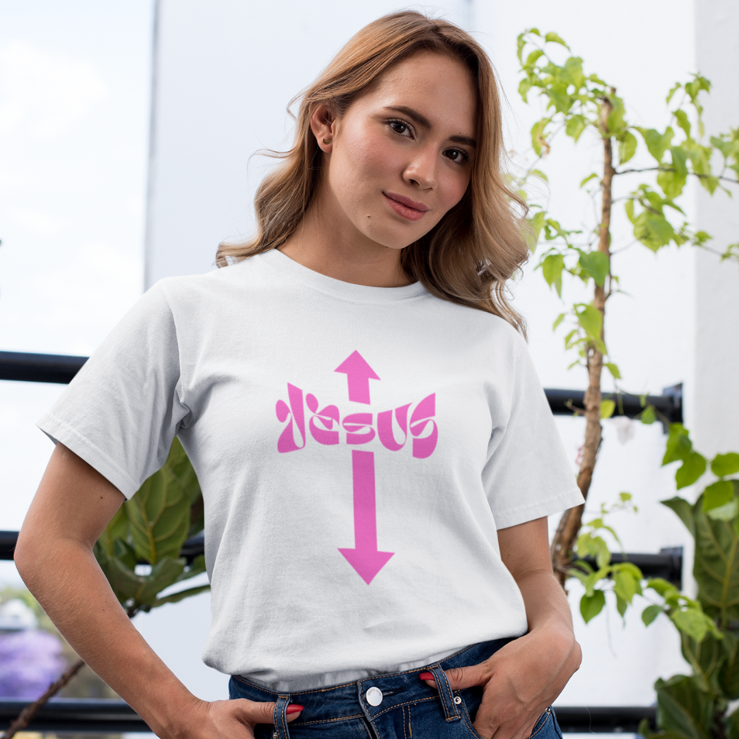 Camisa Quality My Gospel Store estampa rosa