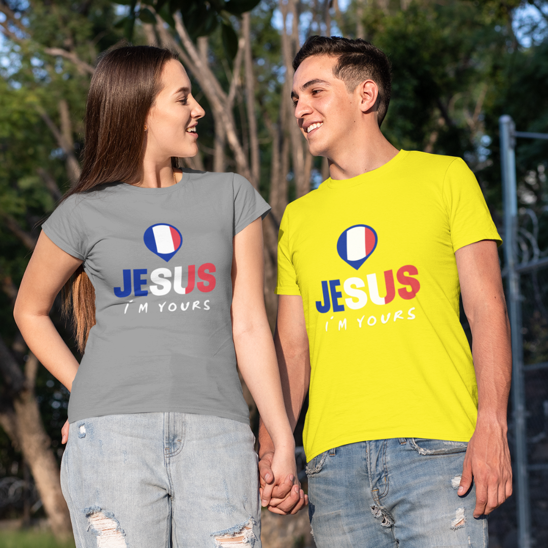 CAMISA QUALITY JESUS I´M YOURS FRANÇA ( varias cores )