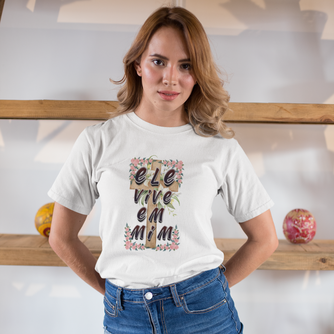 CAMISA QUALITY ELE VIVE EM MIM 01 ( varias cores )