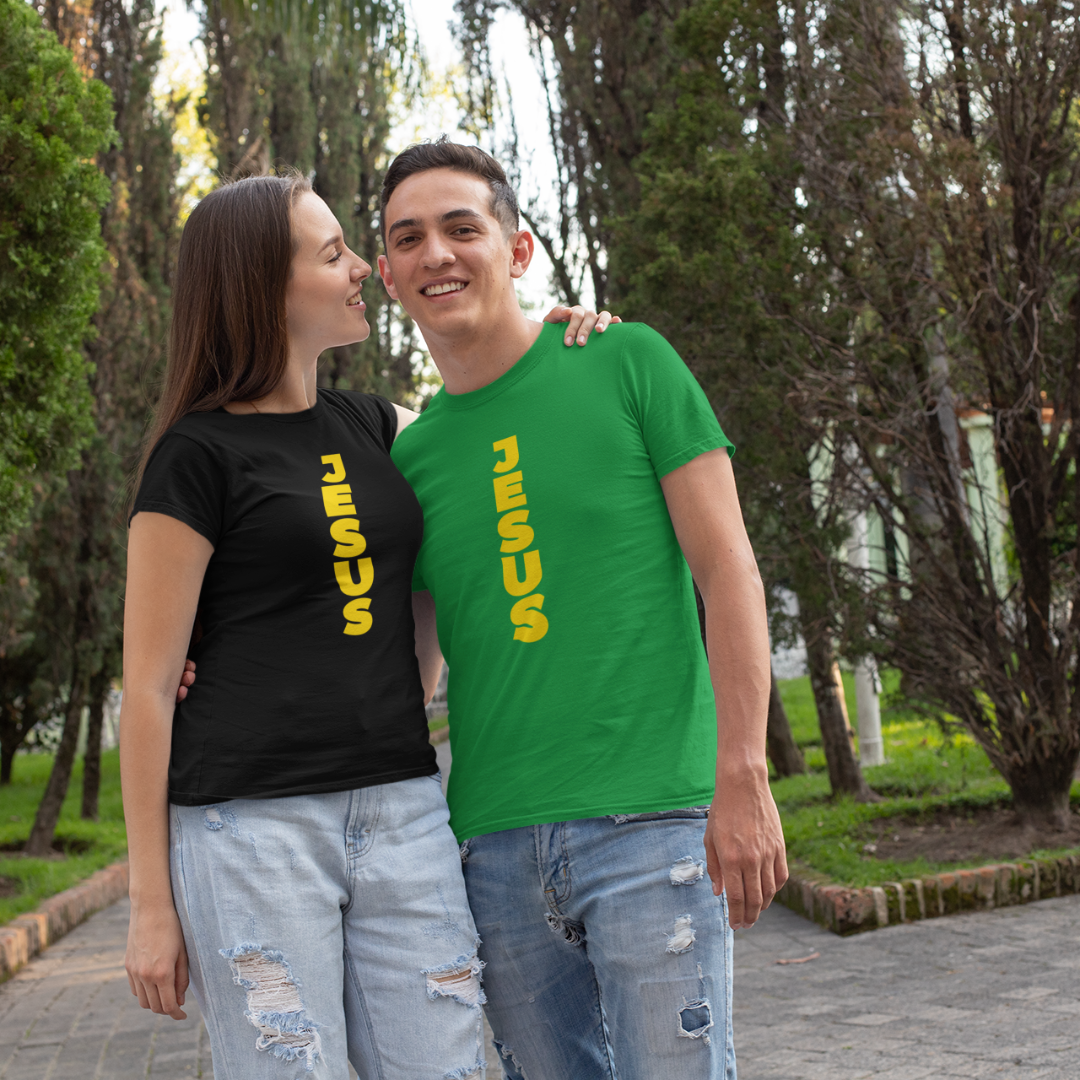 CAMISA QUALITY JESUS NA VERTICAL ( varias cores )