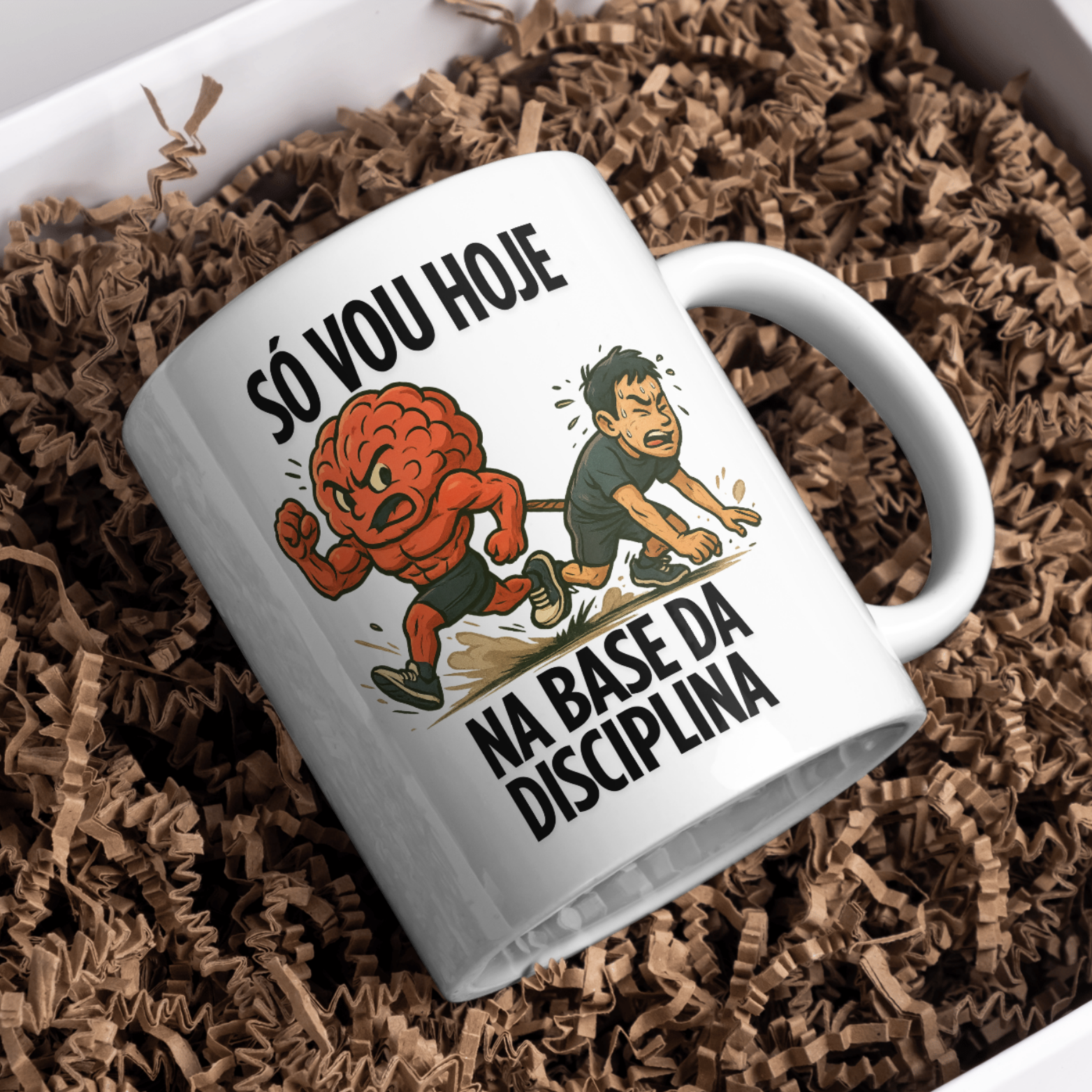 Caneca Oficial – Só Vou Hoje Na Base da Disciplina (Versão Masculina)
