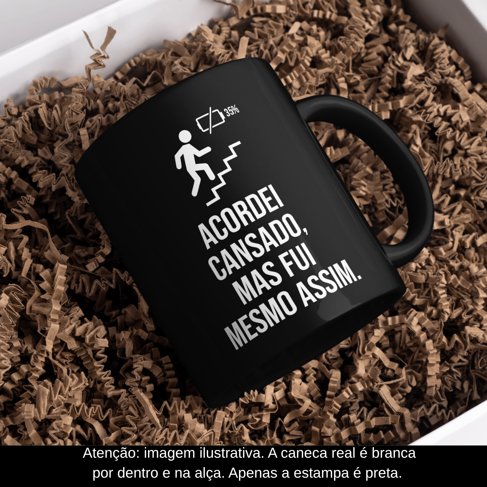 Caneca Na Base da Disciplina Oficial – (Versão Masculina – Estampa Preta)
