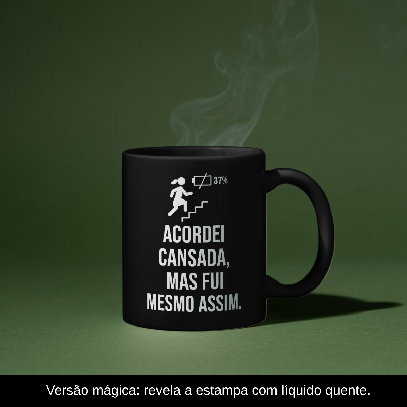 Caneca Mágica Oficial – Na Base da Disciplina (Versão Feminina – Estampa Preta)