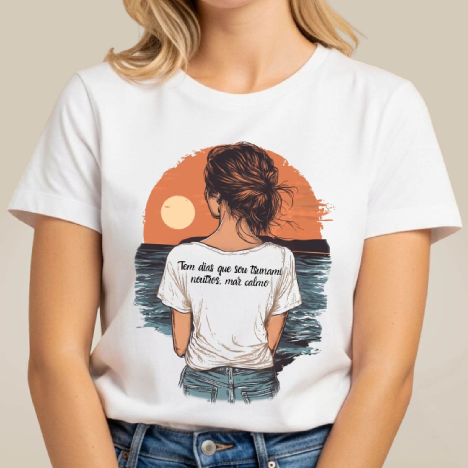 Camiseta Tem Dias Que Sou Tsunami