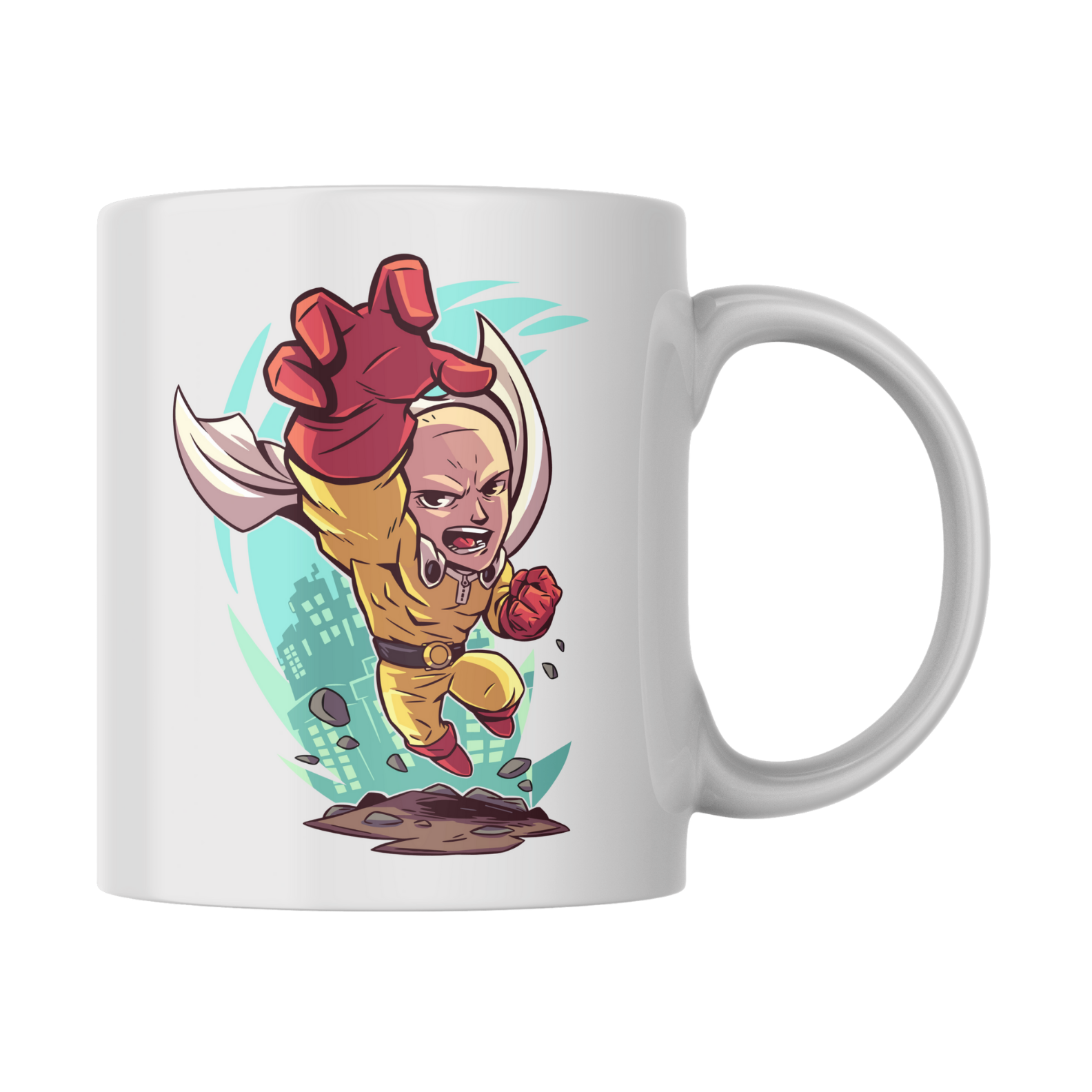 Caneca do One Punch Man: Força Absoluta no Seu Café