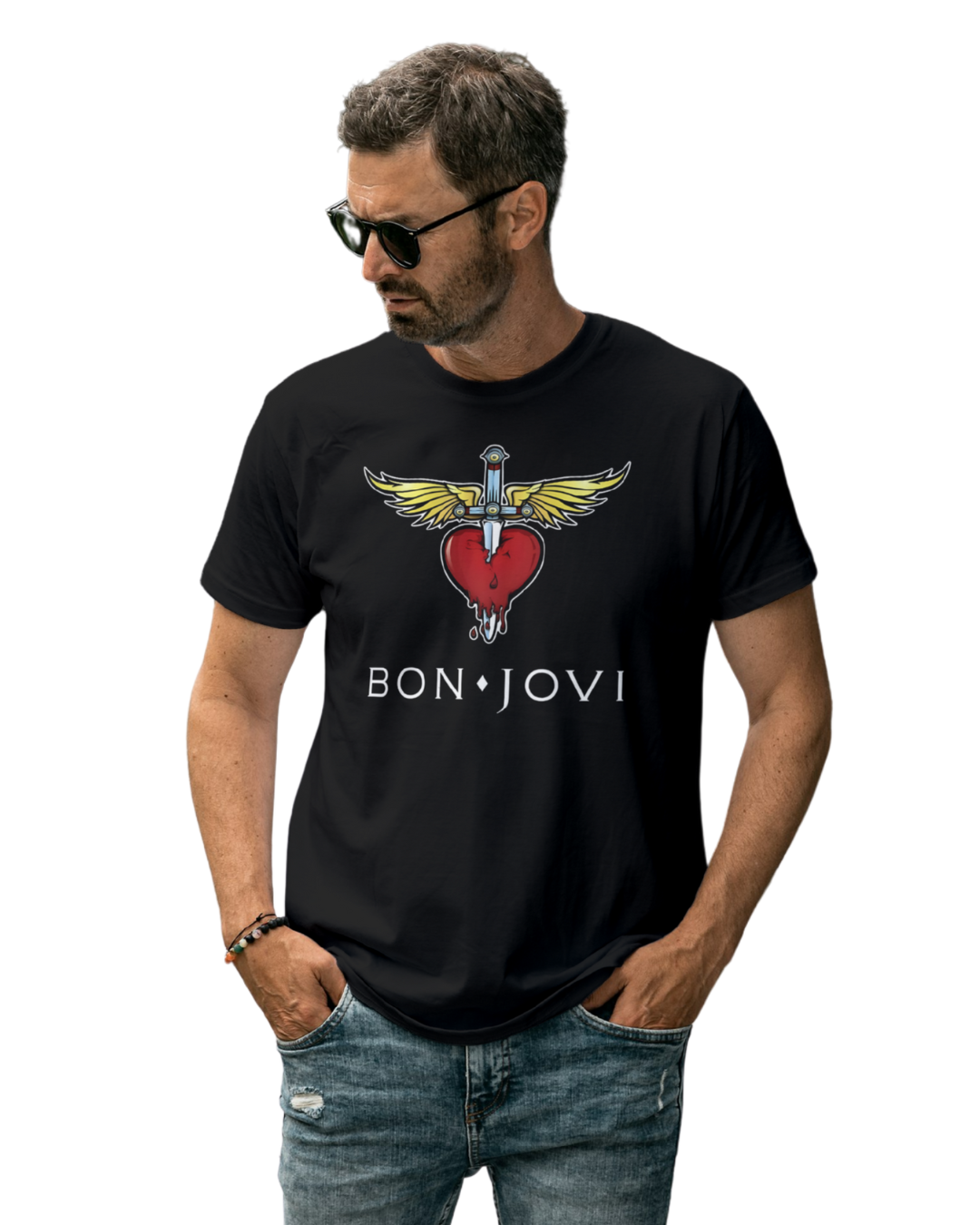 T-Shirt Prima - Sword Heart - Bon Jovi