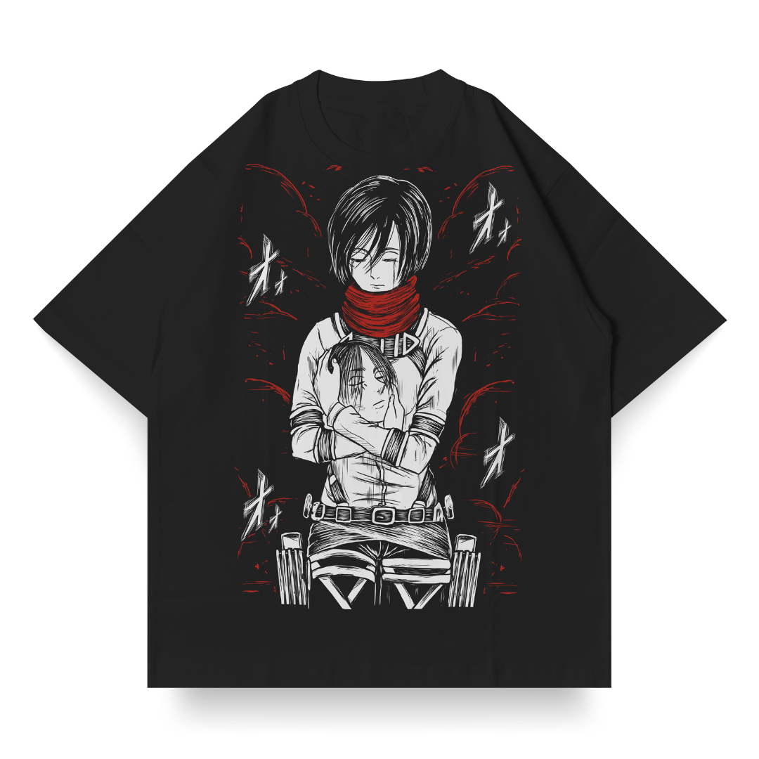 OVERSIZED Single Front da Mikasa Ackerman | Attack on Titan