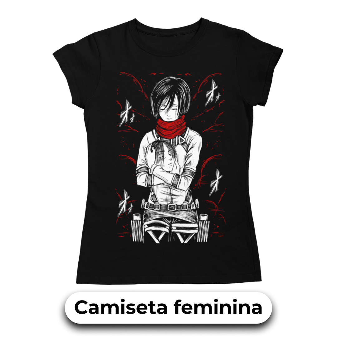 Camiseta TRADICIONAL da Mikasa Ackerman | Attack on Titan