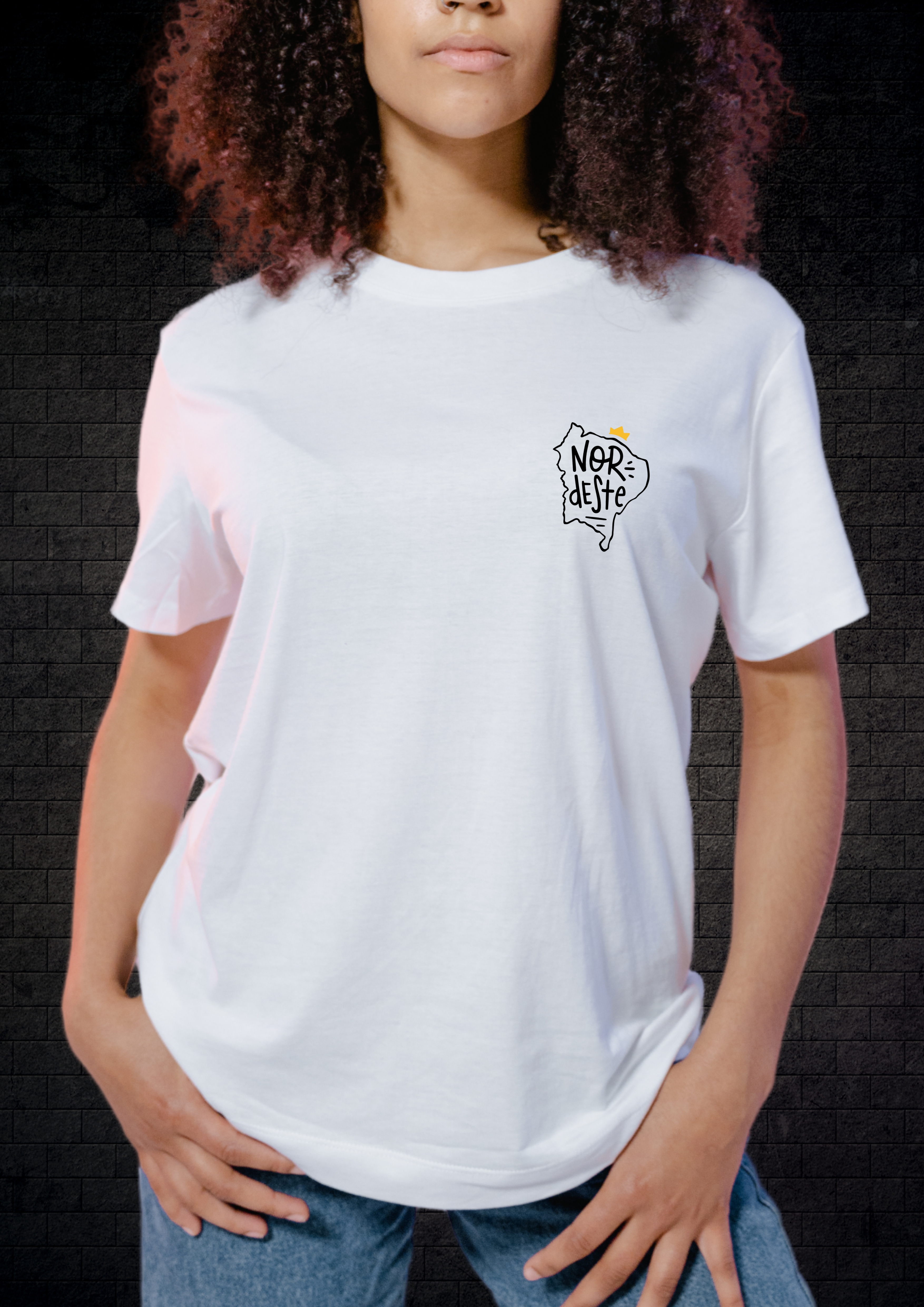 Camiseta classic Branca- Mapa do Nordeste