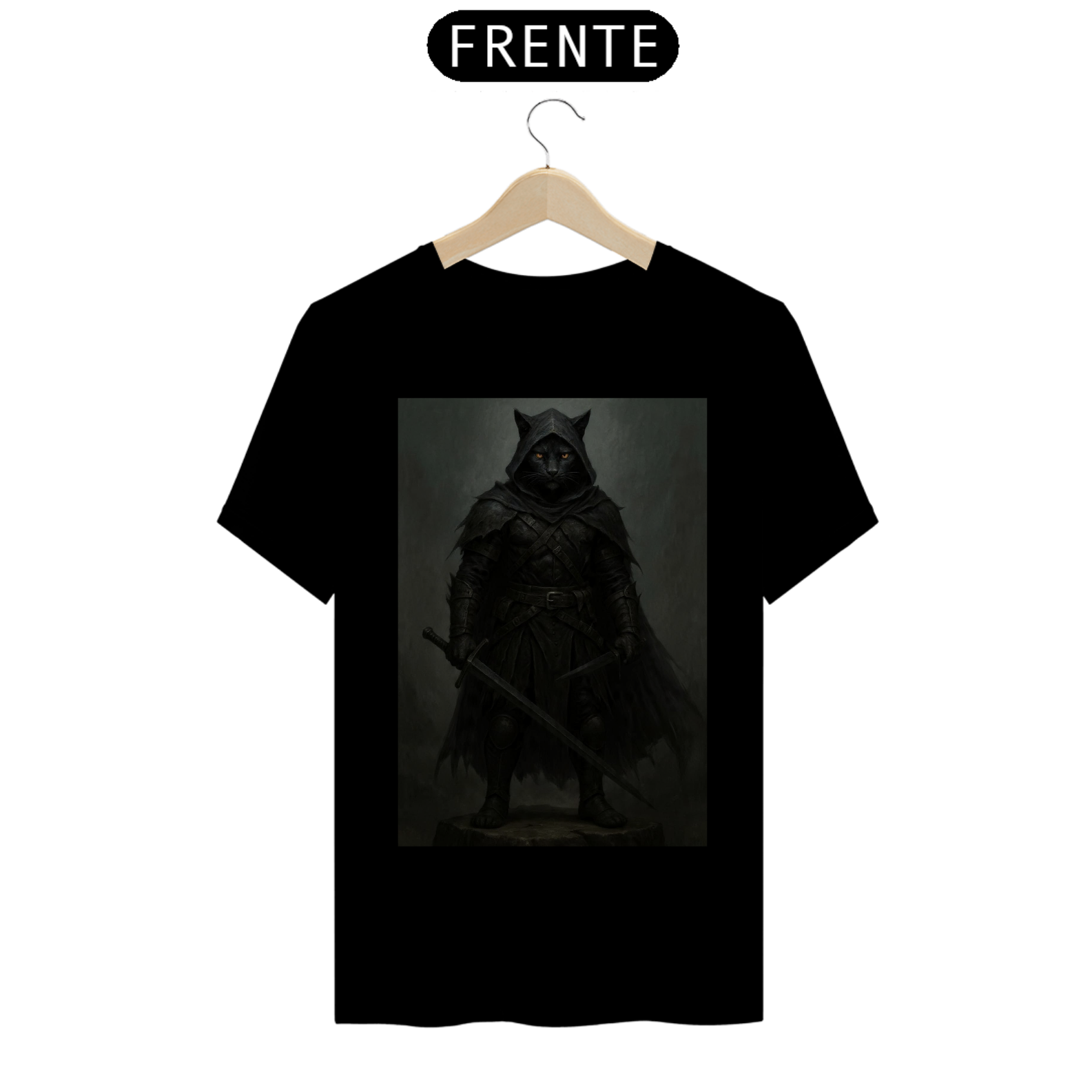 Camiseta Cavaleiro Gato Sombrio