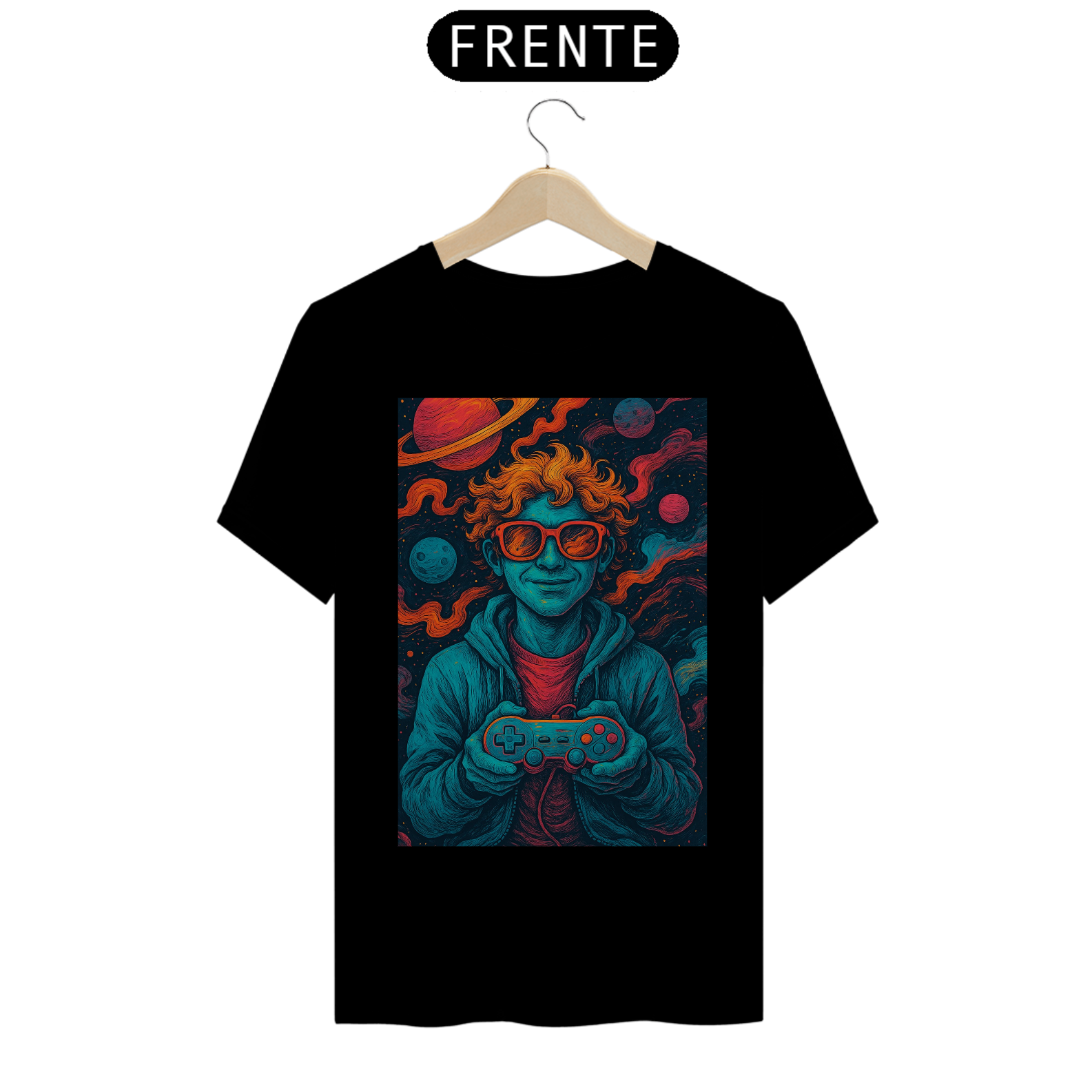 Camiseta Nerd Gamer Cósmico