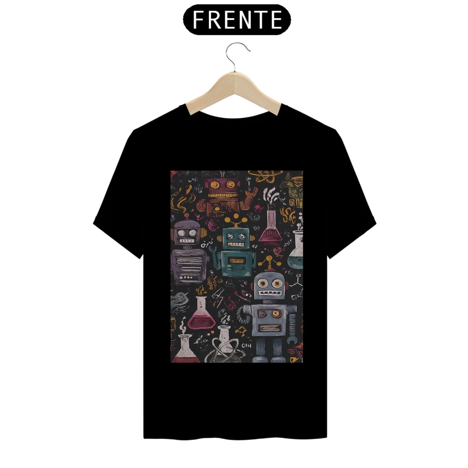 Camiseta Nerd Robôs Retrô
