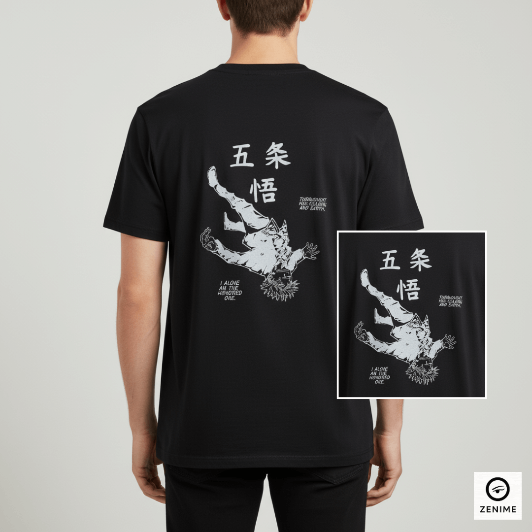 Camiseta Minimalista Jujutsu Kaisen de Yuji Itadori Que Combina Com Tudo
