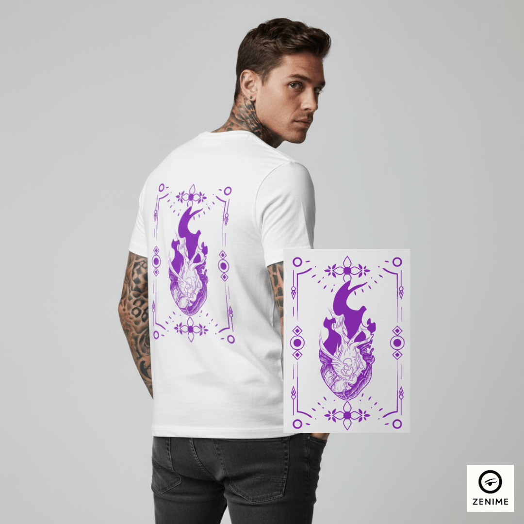 Camisa minimalista Coração Em Chamas