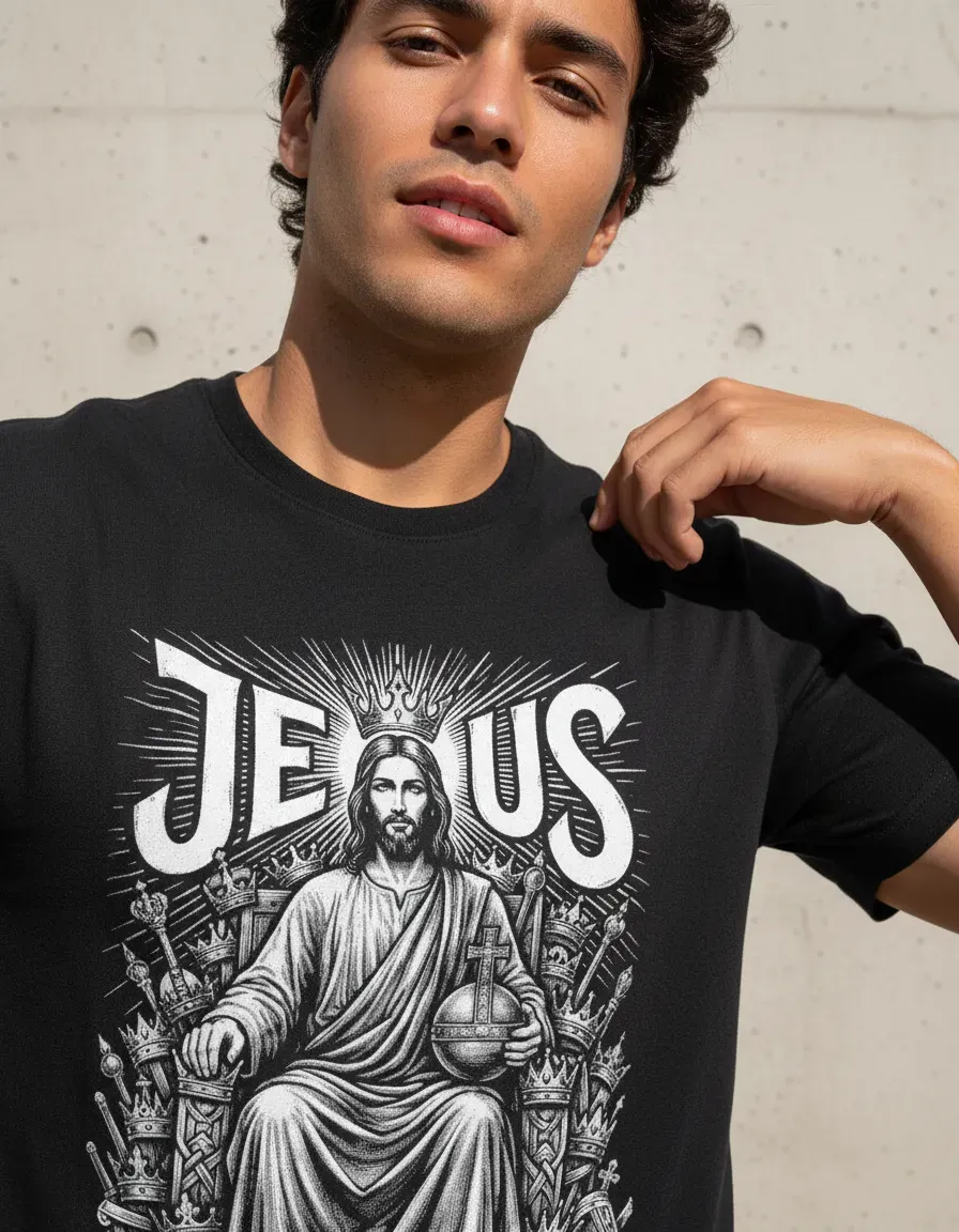 Camiseta Jesus Cristo Rei Dos Reis Fé E Devoção
