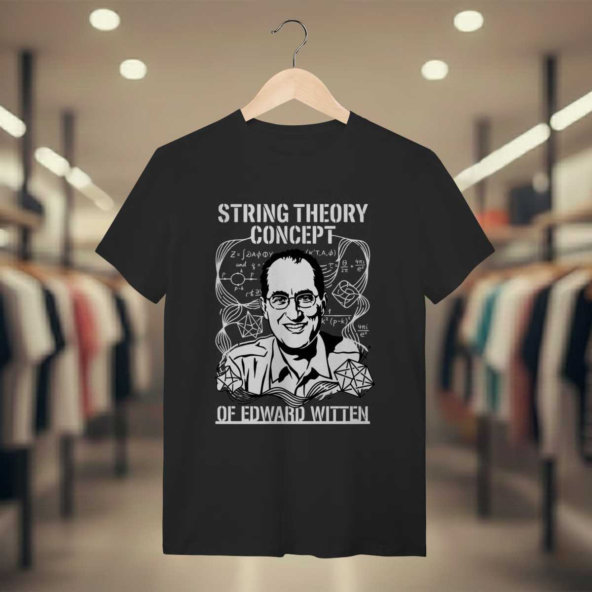 Camiseta Edward Witten - M-Theory & Medalha Fields | Premium Silk & Luck