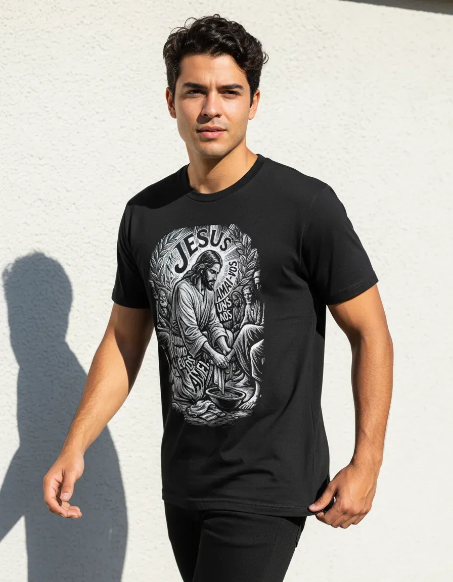 Camiseta Jesus Cristo Amai-vos Uns Aos Outros Sacra