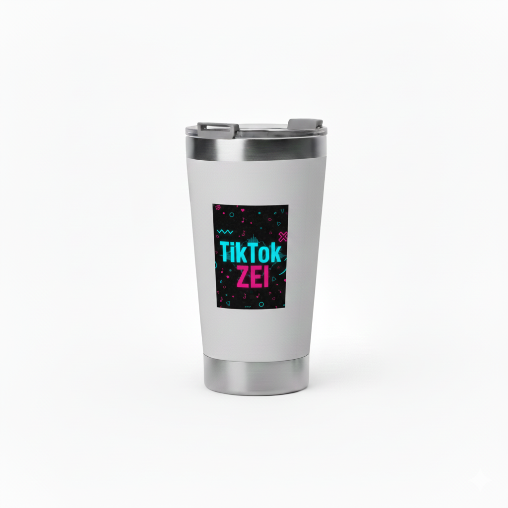 Copo Térmico TiktokZei - copo térmico inox com tampa abridor