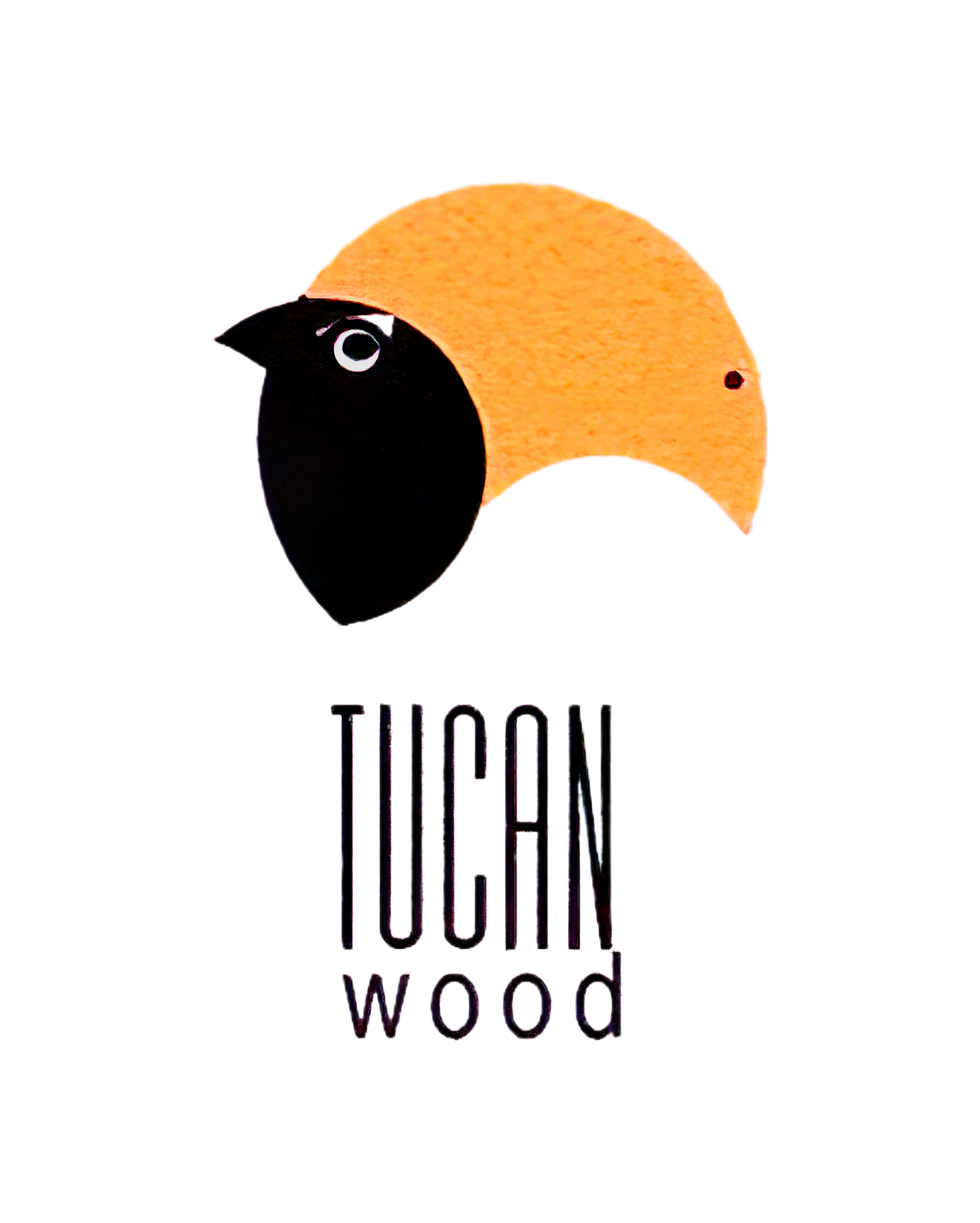 Tucan wood logo design feminine