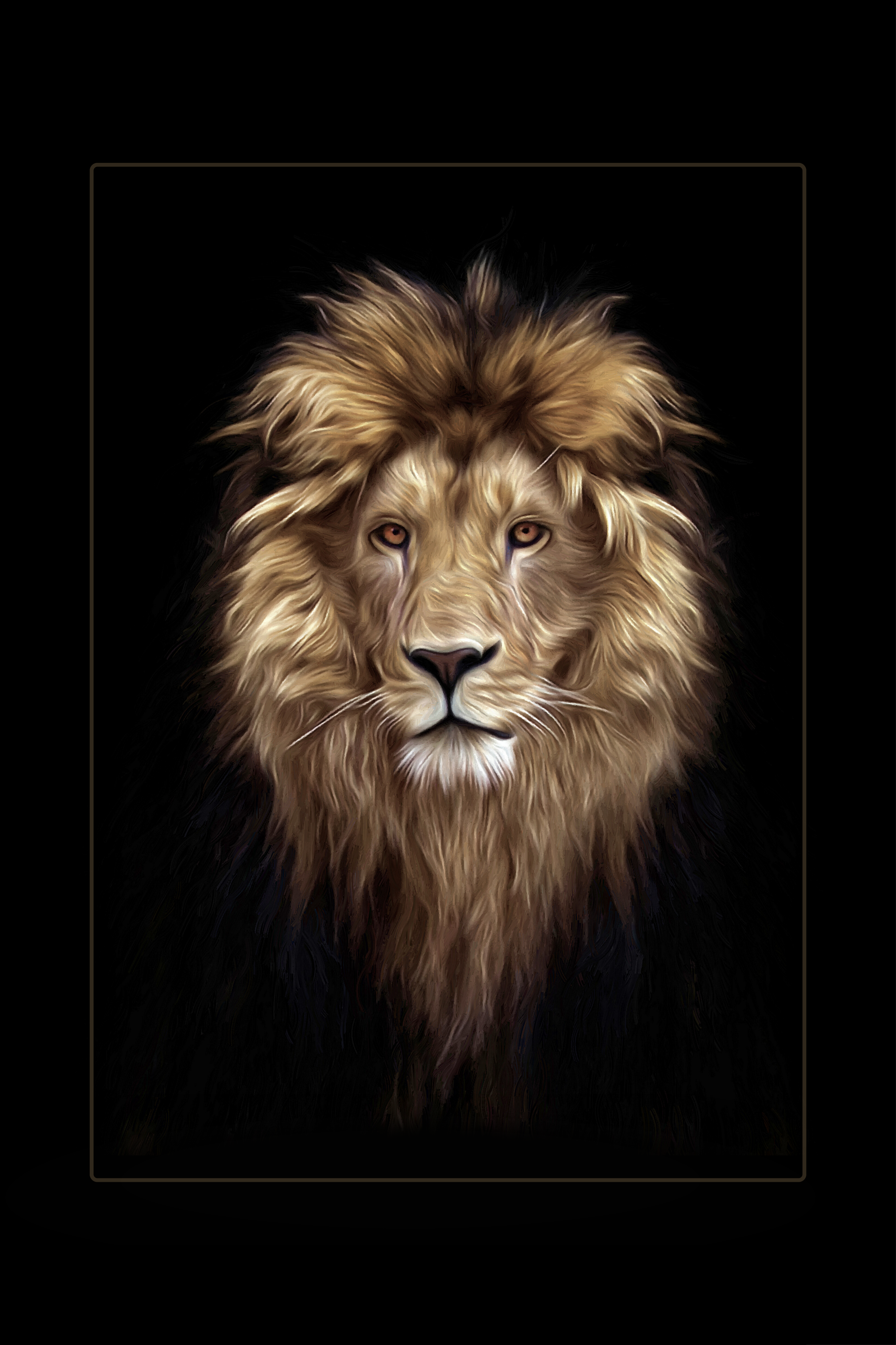 Quadro Decorativo Leão Majestoso