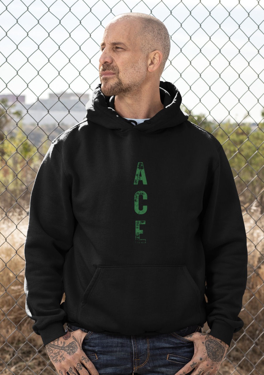 Moletom Canguru ACE - Escrito Green 