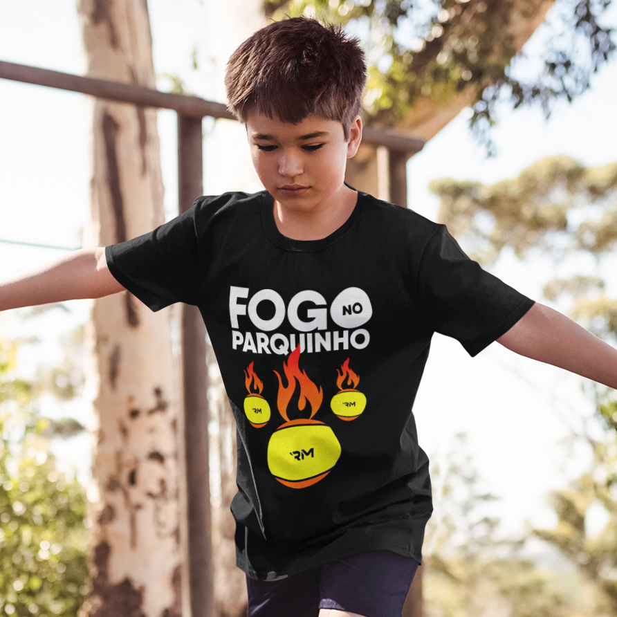 Camiseta Infantil (10 a 14) - Fogo no parquinho