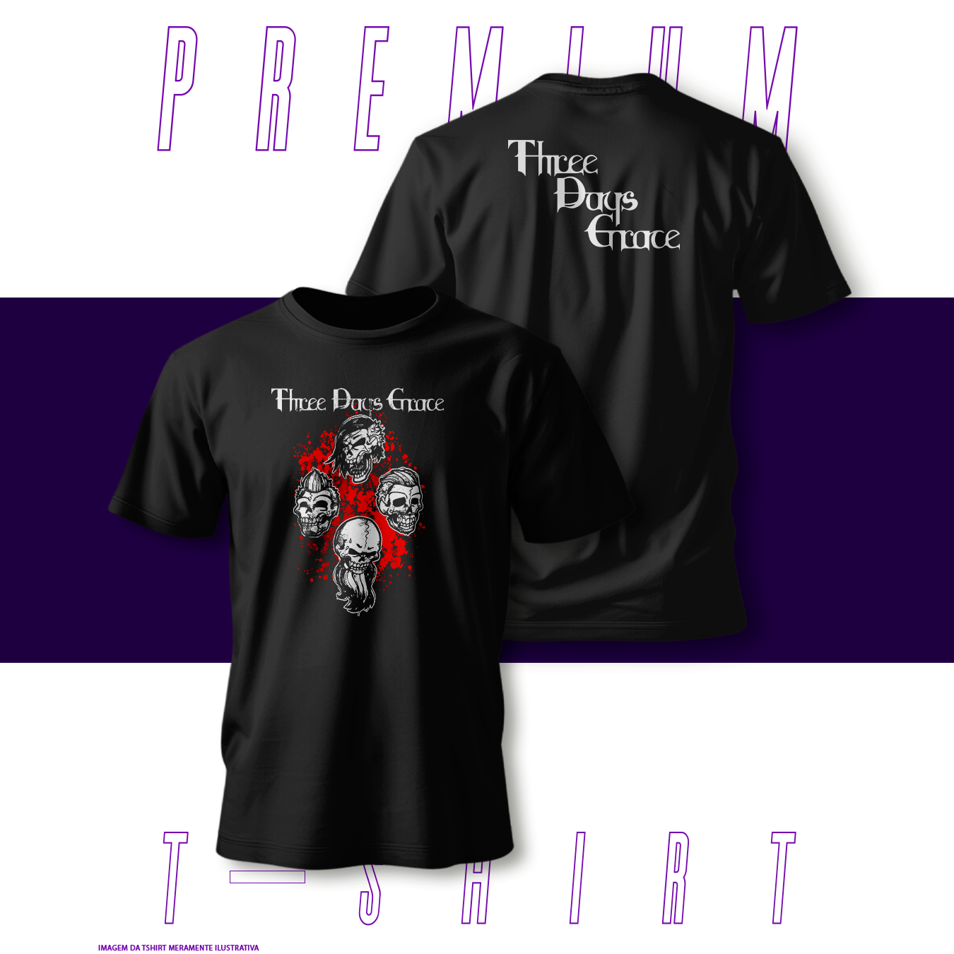 Camiseta Premium - Three Days Grace