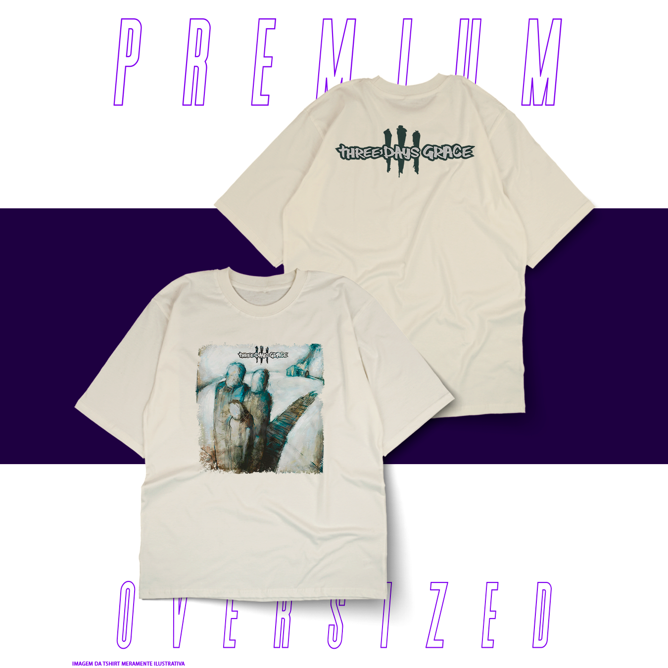 Oversized Unissex - Three Days Grace