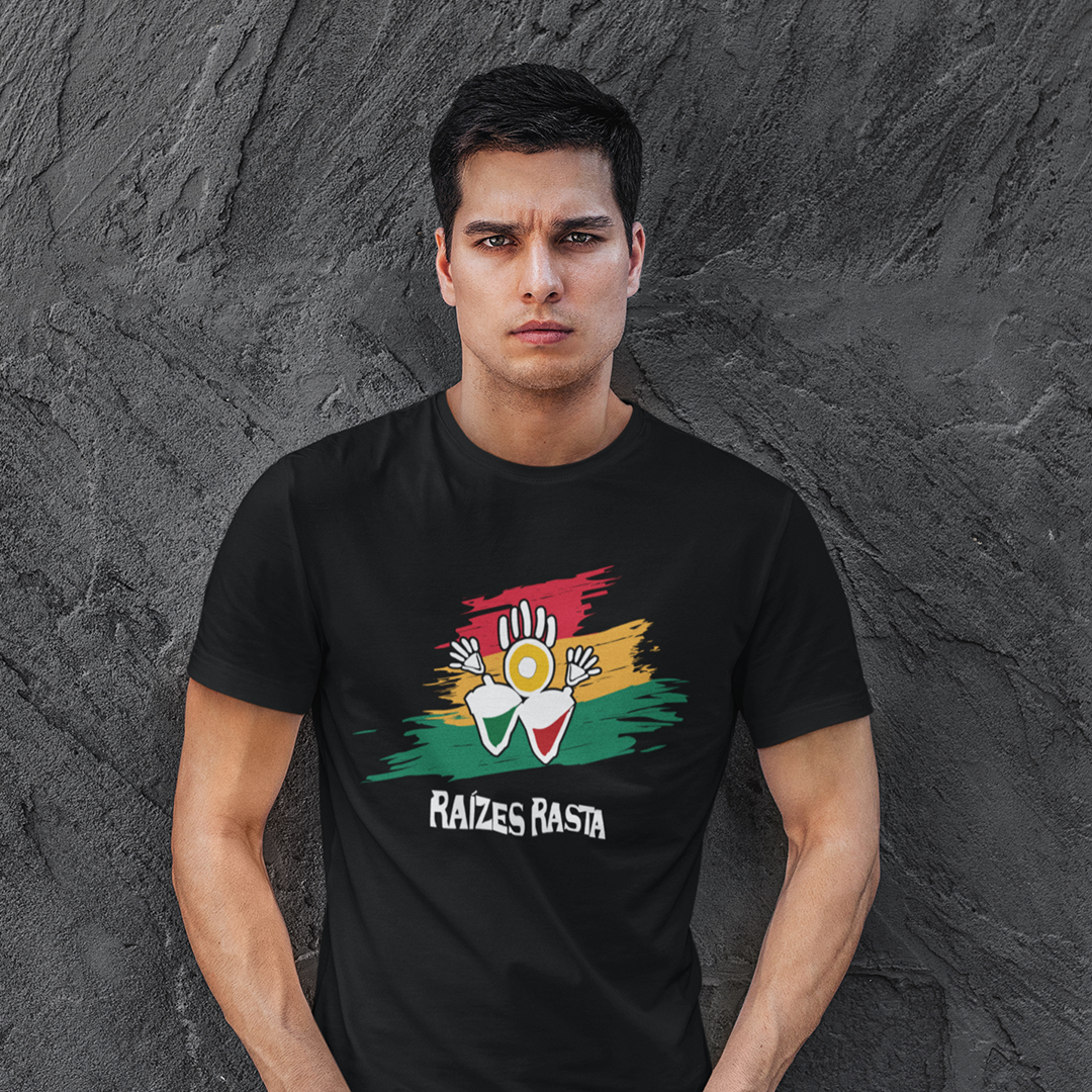 Camiseta Prime Raízes Rasta Splash Preta