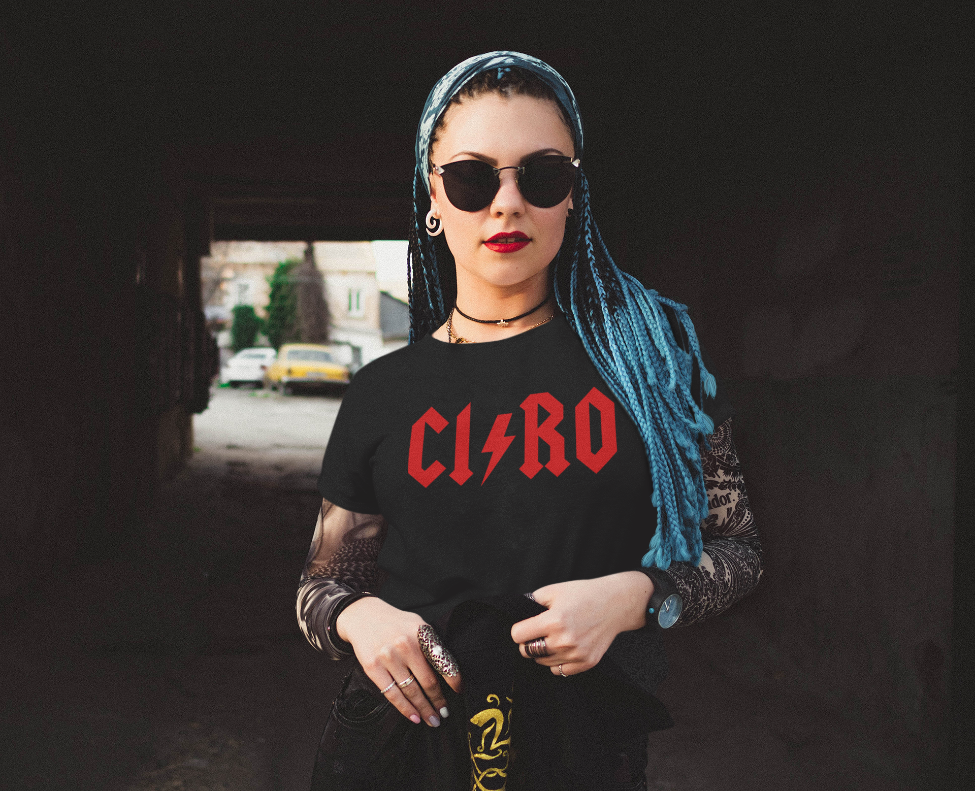 Nome do produto  Camiseta Feminina AC/DCiro (Versão 2)